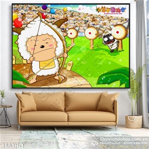 Tranh hoa lá trang trí phòng cho trẻ em