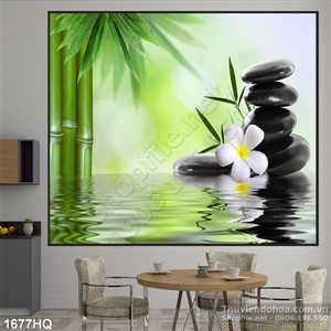 Tranh hoa lá trang trí Spa đẹp