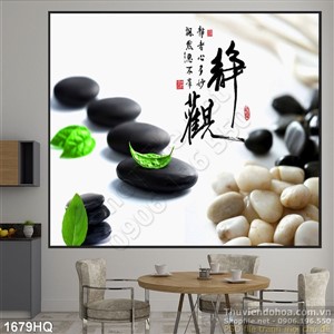 Tranh hoa lá Spa trang trí tường