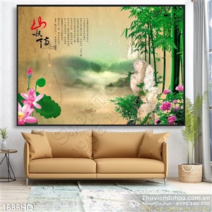 Tranh hoa sen phong thủy nghệ thuật