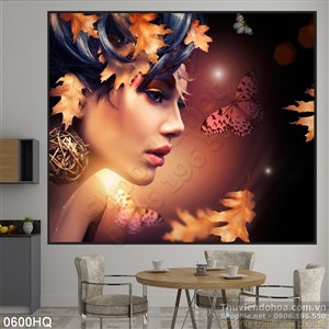 Tranh hoa lá nghệ thuật đẹp