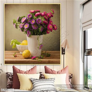 Tranh hoa lá trang trí đẹp