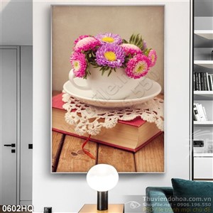 Tranh hoa lá trang trí độc đáo