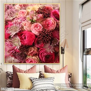 Tranh hoa lá trang trí đẹp