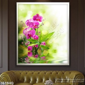 Tranh hoa lan nghệ thuật