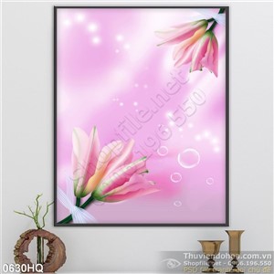 Tranh hoa lá dán tường phòng ngủ