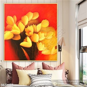 Tranh hoa tulip hiện đại