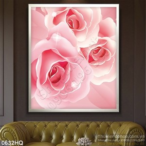 Tranh hoa hồng treo tường đẹp