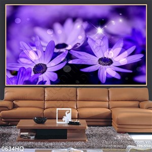 Tranh hoa lá nền độc đáo