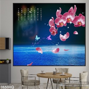 Tranh hoa lan treo tường đẹp