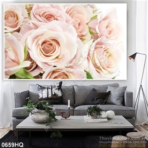 Tranh hoa hoồng treo tường đẹp