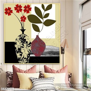 Tranh hoa lá nghệ thuật đẹp