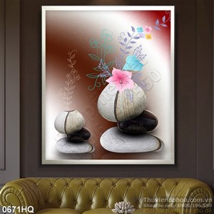 Tranh hoa lá treo tường nghệ thuật