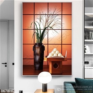 Tranh hoa lá trang trí phòng khách