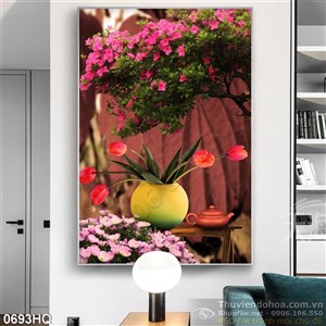 Tranh hoa lá trang trí đẹp