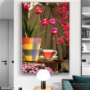 Tranh hoa tulip trang trí đẹp
