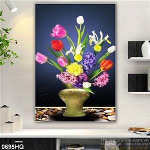 Tranh hoa lá nghệ thuật đẹp