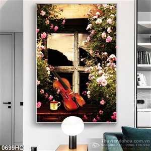 Tranh hoa lá treo tường độc đáo