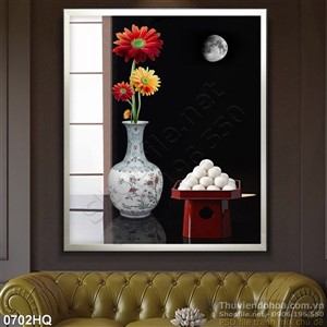 Tranh hoa lá nghệ thuật đẹp