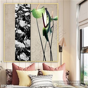 Tranh hoa lá treo tường độc đáo