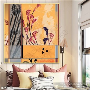 Tranh hoa lá treo tường độc đáo