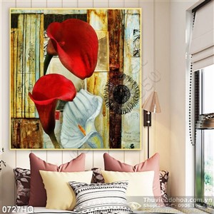 Tranh hoa lá nghệ thuật đẹp