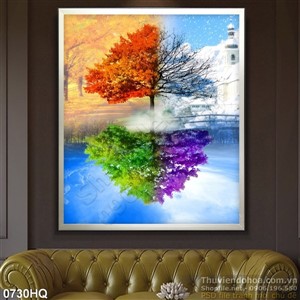 Tranh hoa lá treo tường đẹp