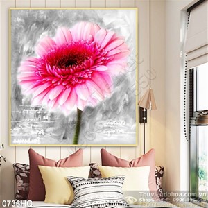 Tranh hoa lá nghệ thuật treo tường đẹp