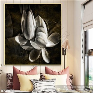 Tranh hoa sen nghệ thuật treo tường
