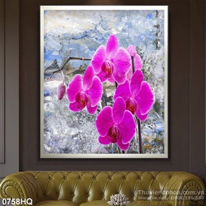 Tranh hoa lan treo tường đẹp