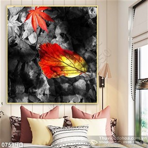 Tranh hoa lá treo tường đẹp