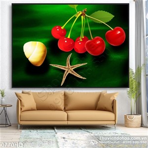 Tranh hoa lá trang trí phòng ăn