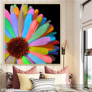 Tranh hoa lá treo tường hiện đại