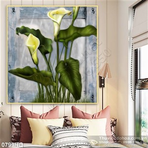 Tranh hoa Vân Môn sơn dầu nghệ thuật