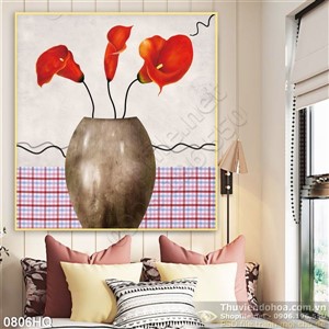 Tranh hoa tulip trang trí đẹp