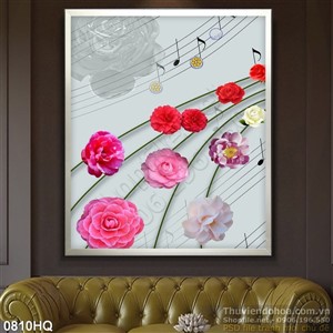 Tranh hoa hồng dán tường đẹp