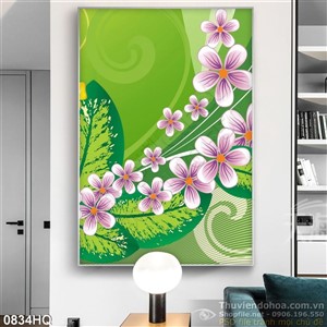 Tranh hoa đào đẹp trang trí