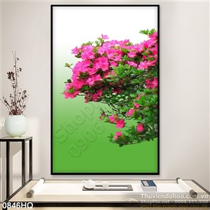 Tranh hoa lá dán tường đẹp