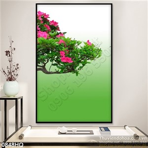 Tranh hoa lá treo tường độc đáo
