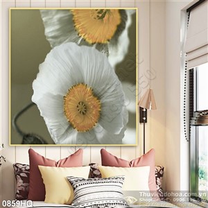 Tranh hoa tulip trang trí tường đẹp