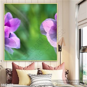 Tranh hoa lá trang trí độc đáo