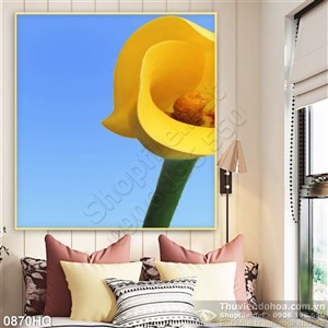 Tranh hoa lá tulip trang trí đẹp