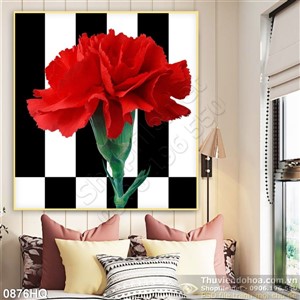 Tranh hoa cẩm chướng đẹp