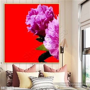 Tranh hoa lá trang trí độc đáo