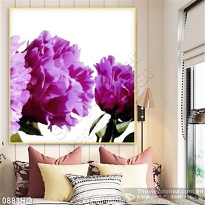 Tranh hoa lá nghệ thuật trang trí đẹp