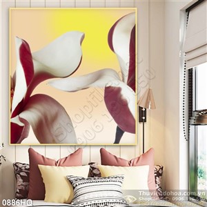 Tranh hoa dán tường đẹp