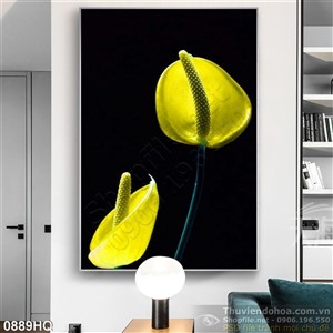 Tranh hoa lá Môn nghệ thuật