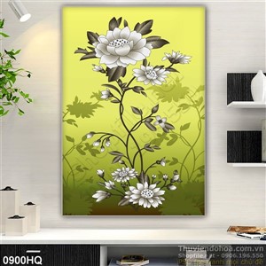 Tranh hoa lá trang trí độc đáo