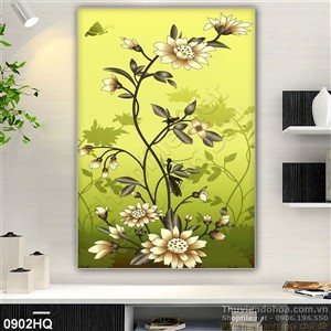 Tranh hoa lá treo tường đẹp