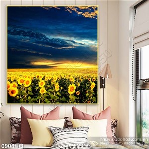 Tranh hoa hướng dương đẹp